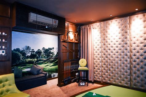 25+ best traditionally stylish farmhouse bedroom decor. Golf Simulator Room #fullswinggolf | Golf simulator room ...