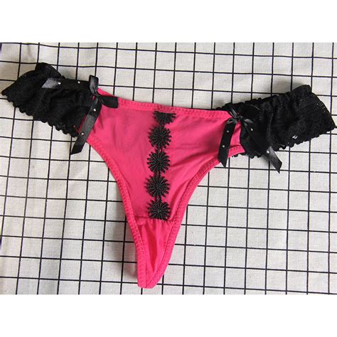 New Hot Sale Sexy Lace Low Waist Panties Wholesale Womens Fashion Lingerie Thongs T Back Six