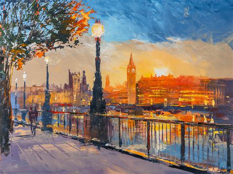 Thameside Impressions Original London Painting By Paul Kenton