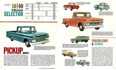 1962 Chevrolet C10 C40 Trucks Brochure