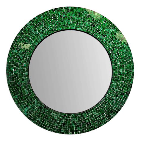 Decorshore 24 Traditional Glass Mosaic Mirror Wall Mirror Decorative Wall Mirror Emerald