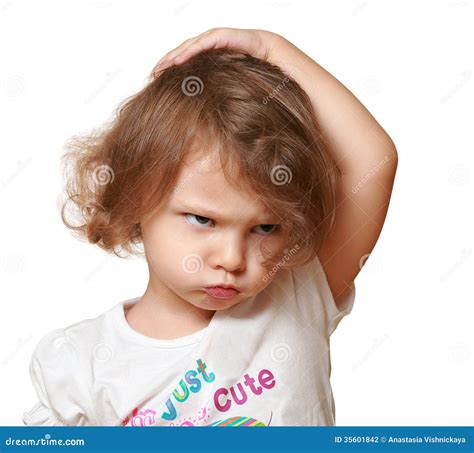 Serious Kid Thinking About Stock Photography Image 35601842