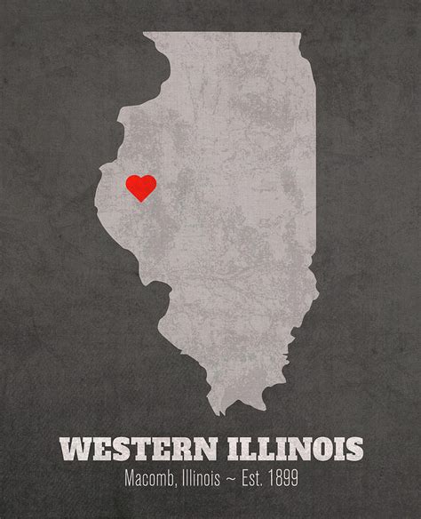 Western Illinois University Macomb Illinois Founded Date Heart Map