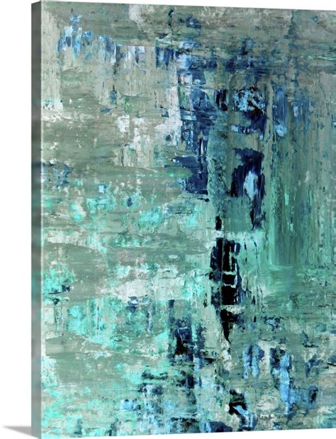 Generous Modern Blue And Beige Abstract Painting Wall