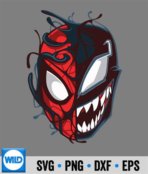 Marvel Spiderman SVG, Marvel Spiderman Maximum Venom Spiderman Big Face