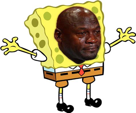 Jordan Crying Meme Clipart Png Free Download Spongebob Spongebob Png
