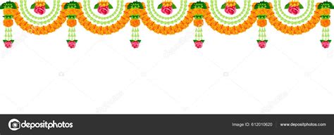 Illustration Flower Garland Decoration Toran Happy Diwali Dussehra