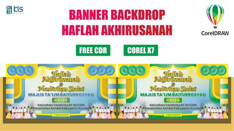 Free Cdr Banner Backdrop Haflah Akhirussanah Versi Klsdesain Youtube