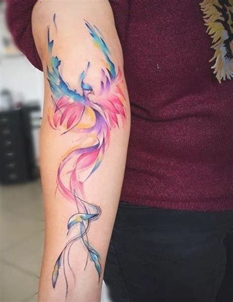 30 Gorgeous Phoenix Tattoo Designs Watercolor Phoenix