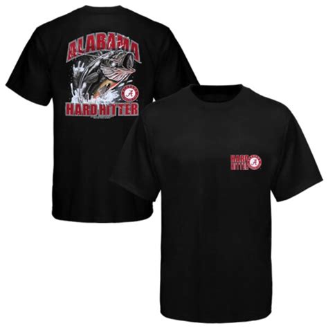 Alabama Crimson Tide Hard Hitter T Shirt Black Official Alabama