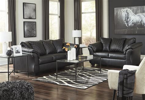 Betrillo Black Sofa And Loveseat Set Urban Furniture Outlet Leather