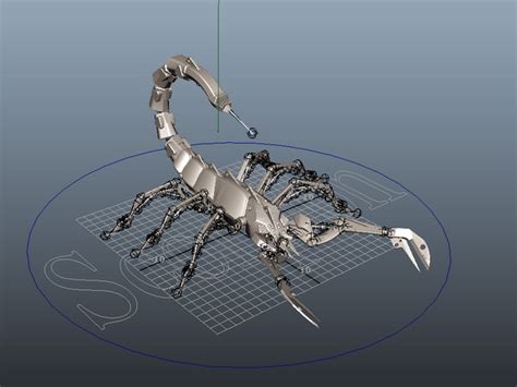 Robotic Scorpion Rig 3d Model Autodesk Fbxmayaobject Files Free
