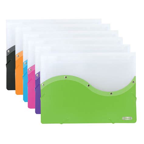 Bazic Plastic File Folder Poly Envelopes A4 Size Document Holder 4