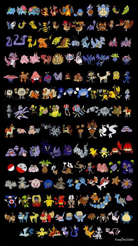 Multi Resolution Of Pokemon Drawn From Memory Amoled Black Mobile