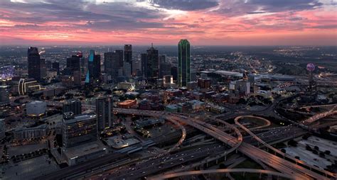 Sunrise Over Dallas Dallas Skyline New York Skyline Visit Dallas