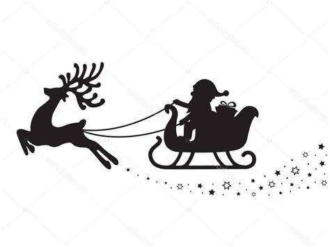 Santa Silhouette Vector At Collection Of Santa Silhouette Vector Free For
