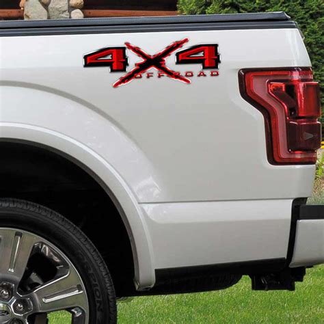 Ripped Red 4x4 F 150 Decal Xlt Ford Lariat Truck Sticker