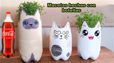 Maceta De Gato Hecha Con Botellas De Plastico Pet Reciclaje Youtube