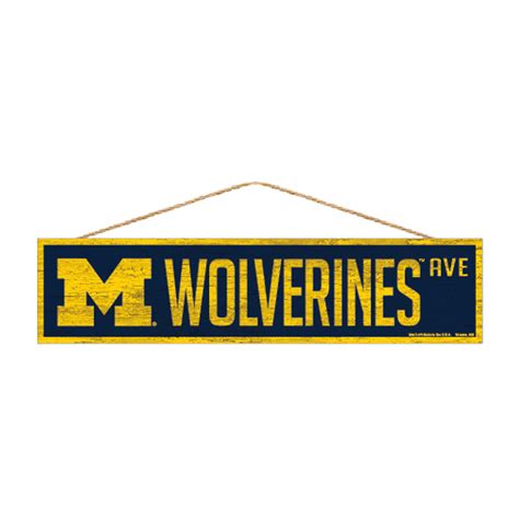 Michigan Wolverines Wood Avenue Sign Sports Unlimited