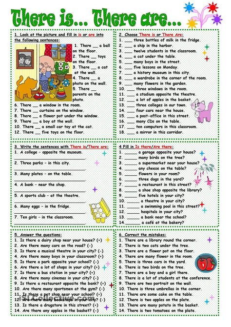 There Is There Are Worksheets For School Kids Pinterest Idiomas
