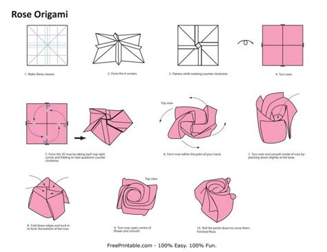 Origami For Beginners How To Make Easy Origami Rose Folding