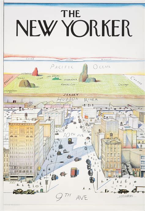 The New Yorker View Of The World From 9th Avenue 1976 Poster