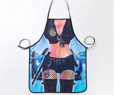 Free Shipping Novelty Apron Cooking Kitchen Cute Print Sexy Apron In Aprons From Home And Garden