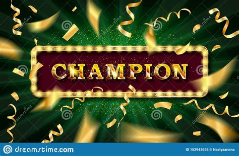Champ Congratulations Vintage Frame Stock Illustration Illustration