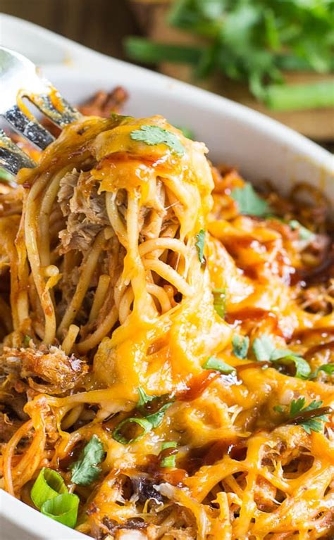 Grandpa cooks leftovers into a casserole using pork butt, potatoes, onions and cheese. BBQ Spaghetti Casserole - Spicy Southern Kitchen