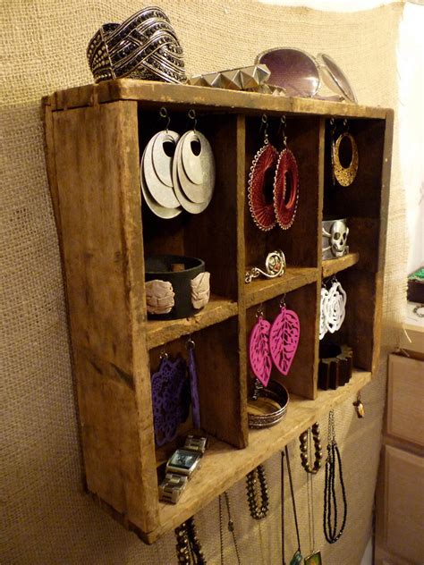 Upcycled Jewelry Holder Organizing Display Cabinet Wood 6 Etsy