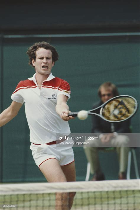 American Tennis Player John Mcenroe Pictured In Action Competing To