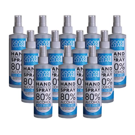 8 Oz Liquid Hand Sanitizer Spray 12 Pack Dishformyrv