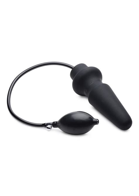 Master Series Ass Pand Inflatable Silicone Anal Plug Large Black Shop Velvet Box Online