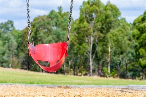 Image Of Empty Chain Swing In The Playground In Park Austockphoto