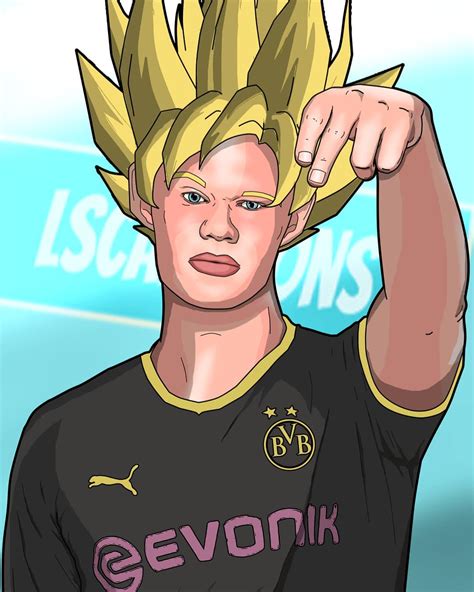 Ls Cartoons Erlinghaaland Sayajin 👦🏼 Monstro Do Bvb09