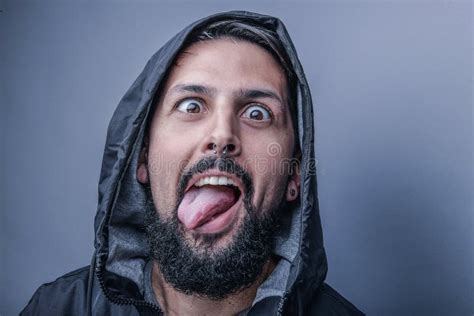 163 Bearded Male Making Funny Silly Face Stock Photos Free And Royalty