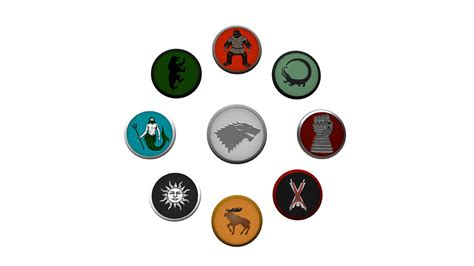 Northern House Sigils Game Of Thrones Download Free 3d Model By