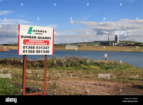 Lafarge Cement UK quarry and works near Dunbar, East Lothian, Scotland