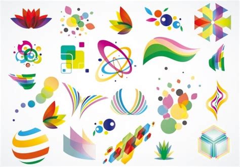 Colorful Logo Design Elements Vector Set Vectors Graphic Art Designs In