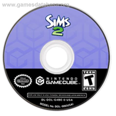 Sims 2 Nintendo Gamecube Artwork Disc