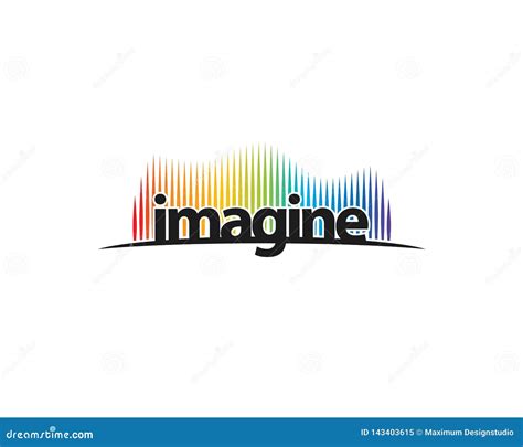 Imagine Colorful Overlapping Letters Banner Royalty Free Stock Image