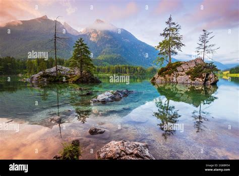 Berchtesgaden National Park Germany Lake Hintersee And The Bavarian