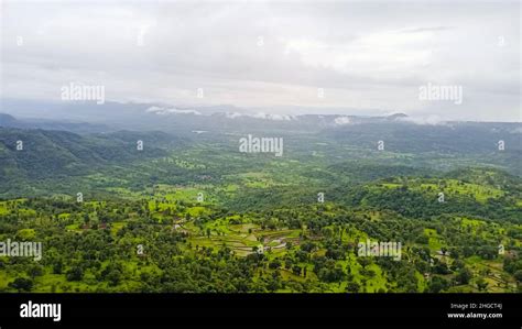 Beautiful Green Mountain And Sky View Scenery Stock Photo Alamy
