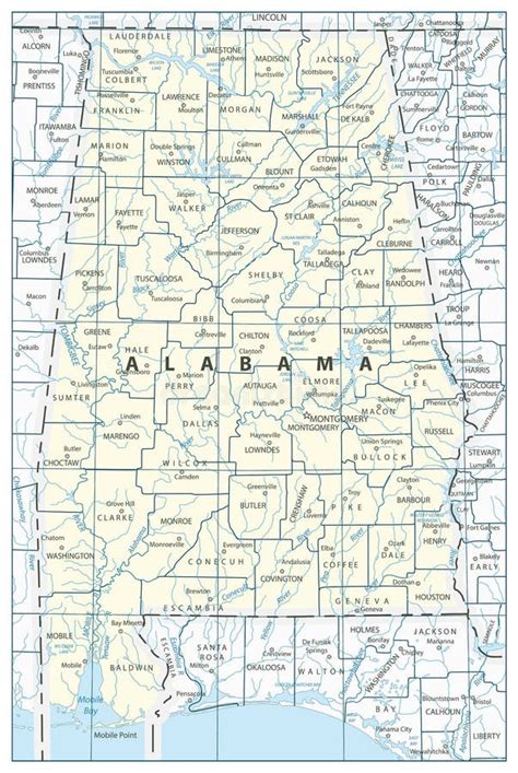 Alabama State Map Stock Vector Illustration Of City 99833010