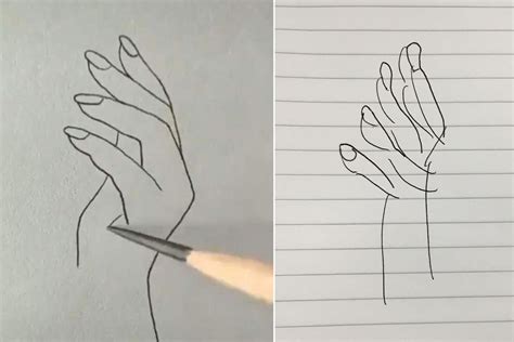 Aesthetic Easy Drawings Hands