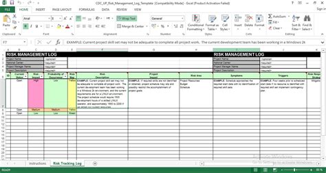 The template can also keep all those who are involved updated on the latest information. Risk Management Log Excel Template Free