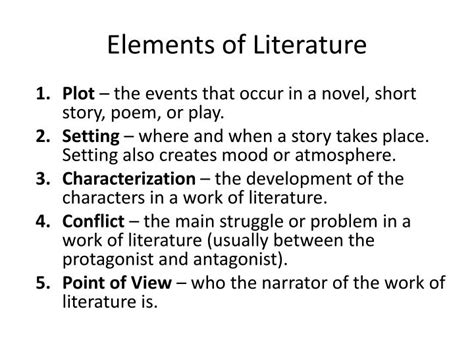 Ppt Elements Of Literature Powerpoint Presentation Free Download
