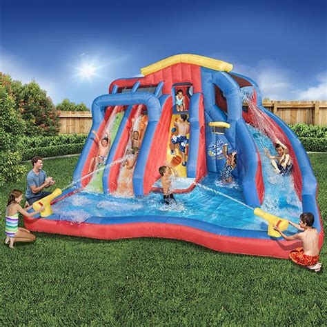 hydro blast inflatable water park made with dura tech by banzai inflatable water