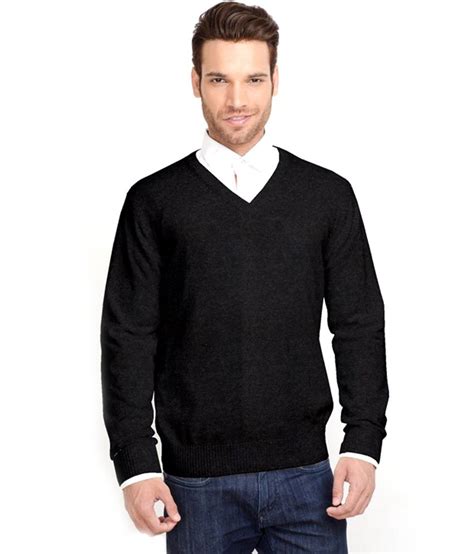 Regency Black Acrylic V Neck Sweater Buy Regency Black Acrylic V Neck