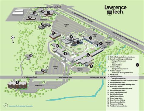 Lawrence Tech Campus Map